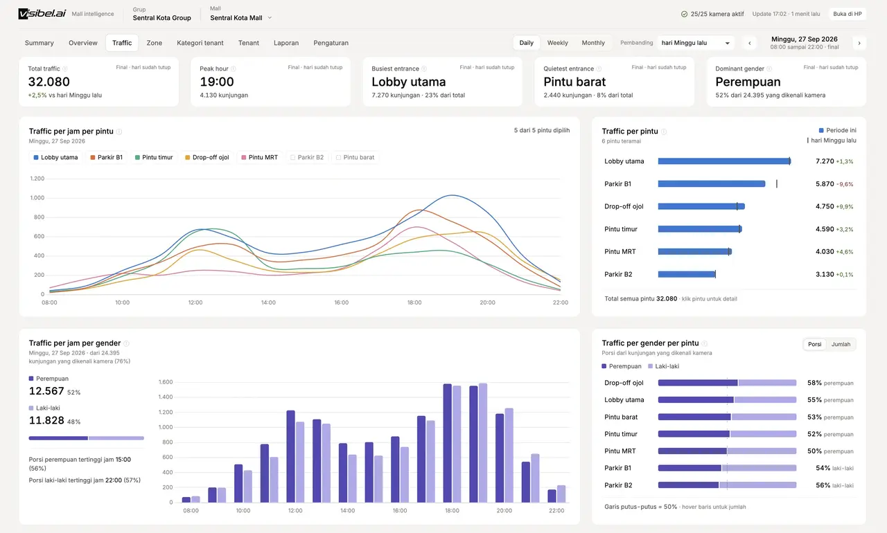 Dashboard visibel.ai · Traffic